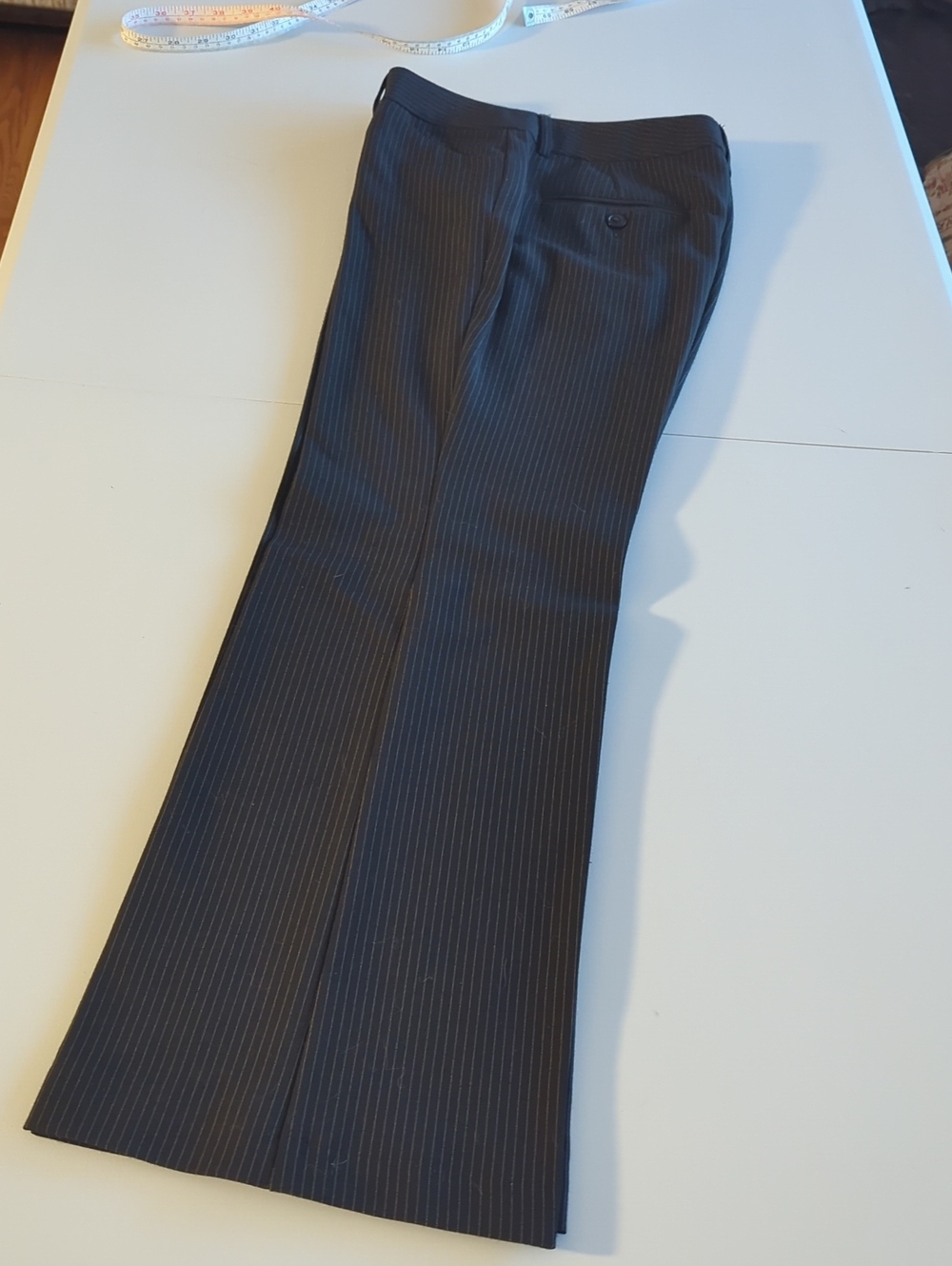 Express Black/Blue Pinstripe Dress Trousers